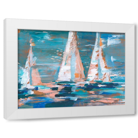 Pop Regatta II White Modern Wood Framed Art Print by Harper, Ethan