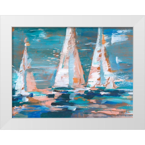 Pop Regatta II White Modern Wood Framed Art Print by Harper, Ethan