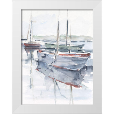 Watercolor Harbor Study I White Modern Wood Framed Art Print by Harper, Ethan