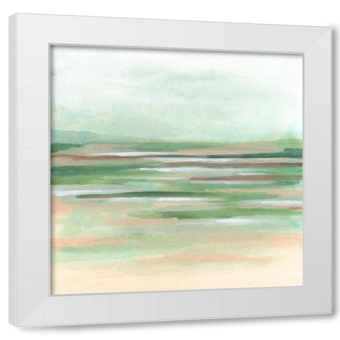 Tranquil Inlet I White Modern Wood Framed Art Print by Vess, June Erica