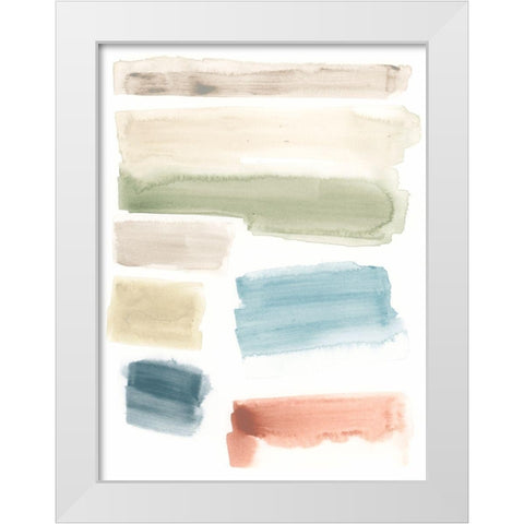Watercolor Swatches I White Modern Wood Framed Art Print by Vess, June Erica