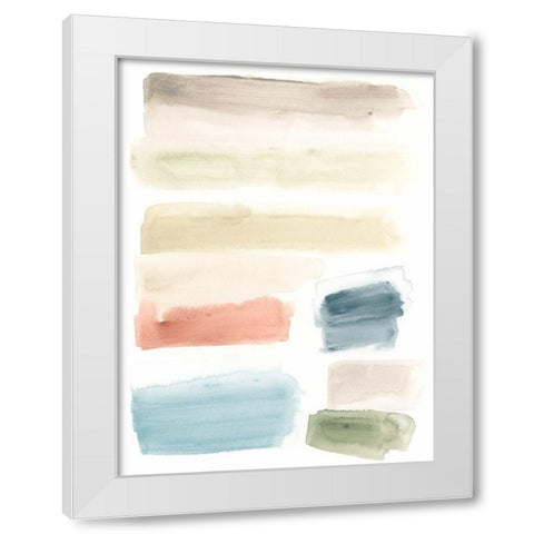 Watercolor Swatches II White Modern Wood Framed Art Print by Vess, June Erica
