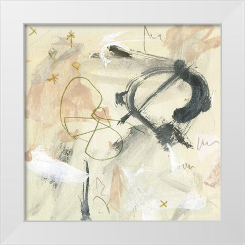 Winking Stars IV White Modern Wood Framed Art Print by Wang, Melissa