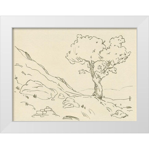 Christchurch Oak I White Modern Wood Framed Art Print by Green, Jacob