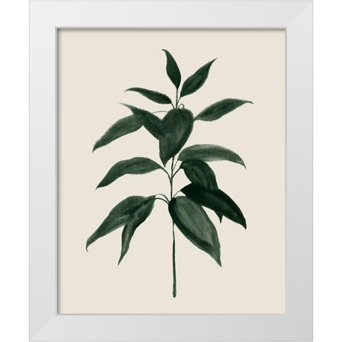 Soft Greenery I White Modern Wood Framed Art Print by Popp, Grace