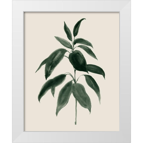 Soft Greenery II White Modern Wood Framed Art Print by Popp, Grace