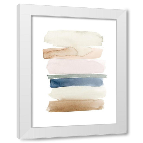 Faint Swatches I White Modern Wood Framed Art Print by Popp, Grace