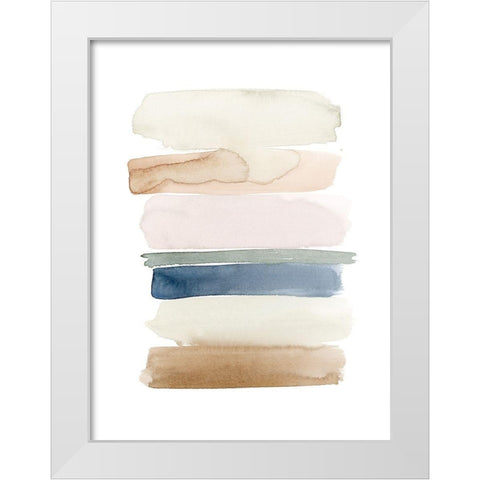 Faint Swatches I White Modern Wood Framed Art Print by Popp, Grace
