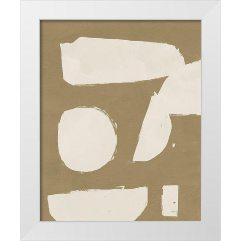 Chunky Abstract I White Modern Wood Framed Art Print by Green, Jacob