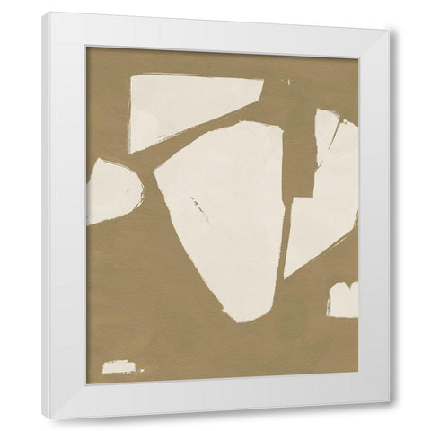 Chunky Abstract III White Modern Wood Framed Art Print by Green, Jacob