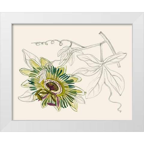 Passionflower III White Modern Wood Framed Art Print by Wang, Melissa