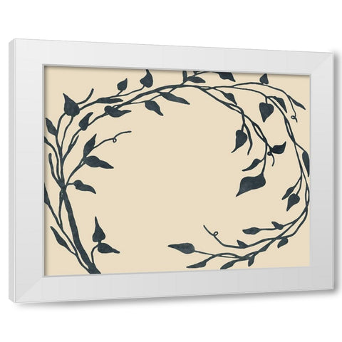 Tendril Swirl II White Modern Wood Framed Art Print by Vess, June Erica