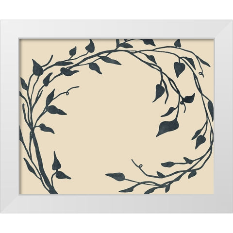 Tendril Swirl II White Modern Wood Framed Art Print by Vess, June Erica