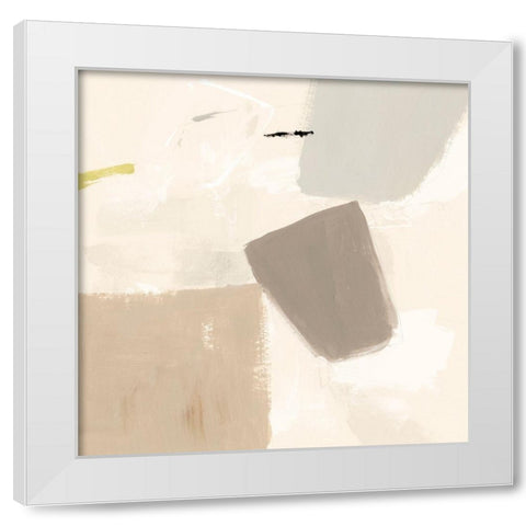 Balancing Stack II White Modern Wood Framed Art Print by Barnes, Victoria