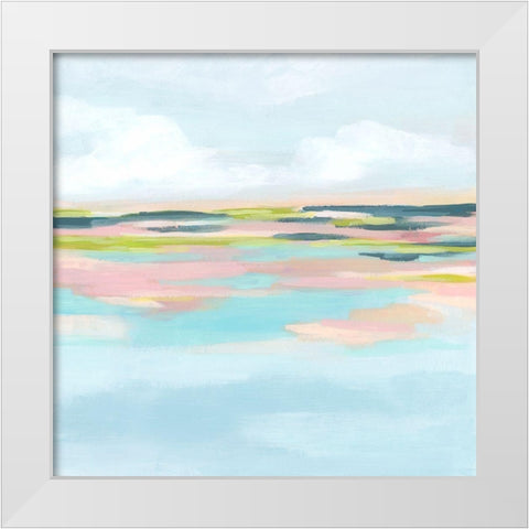 Candy Cove II White Modern Wood Framed Art Print by Vess, June Erica