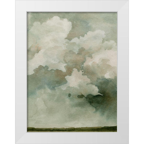 Coming Rain I White Modern Wood Framed Art Print by Caroline, Emma