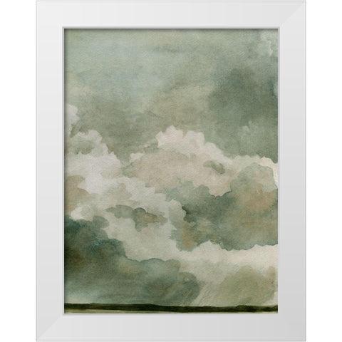 Coming Rain II White Modern Wood Framed Art Print by Caroline, Emma