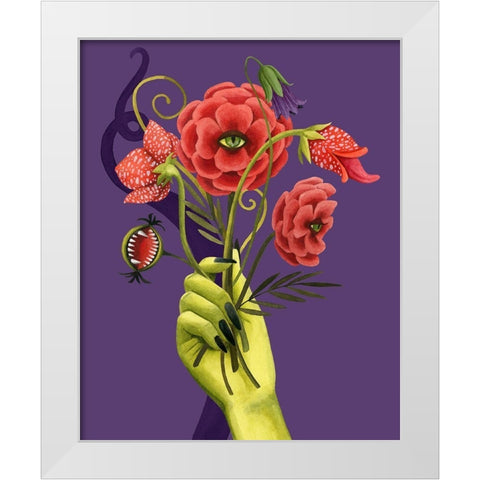 Monstrous Plants I White Modern Wood Framed Art Print by Popp, Grace