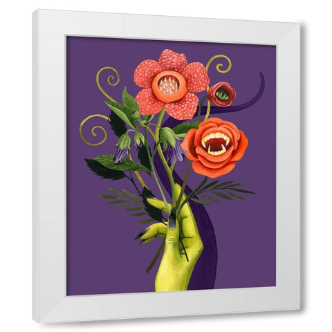 Monstrous Plants II White Modern Wood Framed Art Print by Popp, Grace