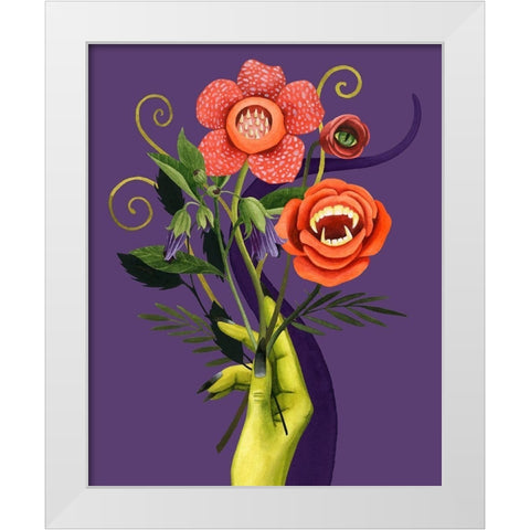 Monstrous Plants II White Modern Wood Framed Art Print by Popp, Grace