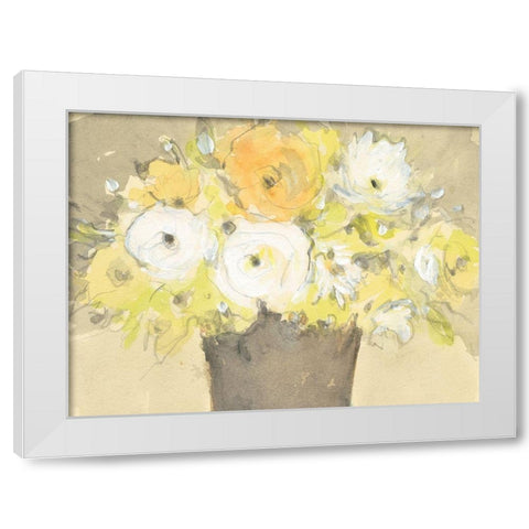 Table Bouquet I White Modern Wood Framed Art Print by Dixon, Samuel