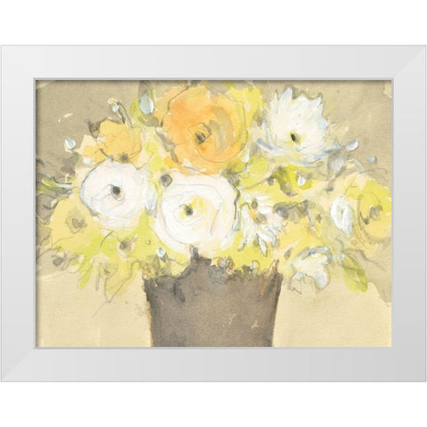 Table Bouquet I White Modern Wood Framed Art Print by Dixon, Samuel