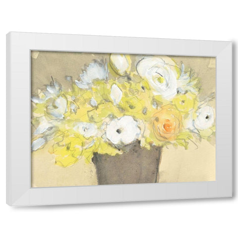 Table Bouquet II White Modern Wood Framed Art Print by Dixon, Samuel