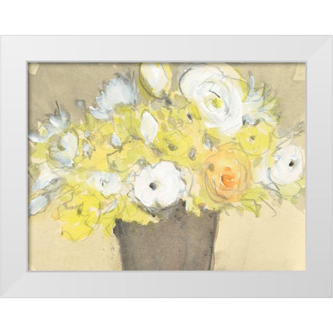 Table Bouquet II White Modern Wood Framed Art Print by Dixon, Samuel