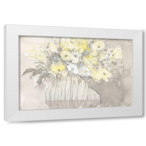 Vintage Blossoms I White Modern Wood Framed Art Print by Dixon, Samuel