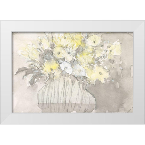 Vintage Blossoms I White Modern Wood Framed Art Print by Dixon, Samuel
