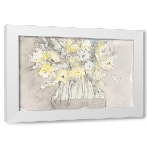 Vintage Blossoms II White Modern Wood Framed Art Print by Dixon, Samuel