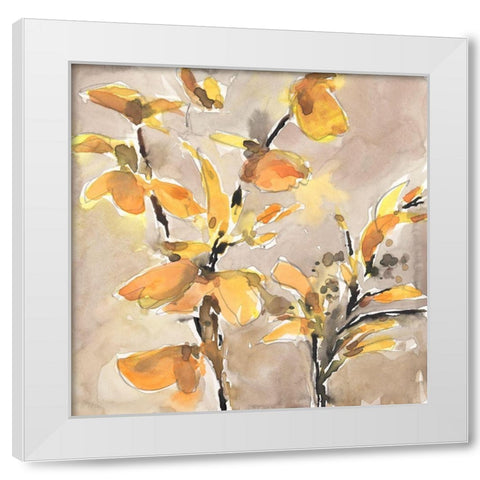 Ginkgo Leaf Moment I White Modern Wood Framed Art Print by Dixon, Samuel