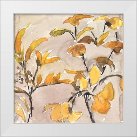 Ginkgo Leaf Moment II White Modern Wood Framed Art Print by Dixon, Samuel