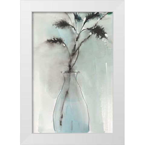Soft Ferns I White Modern Wood Framed Art Print by Dixon, Samuel