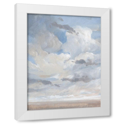 Sky Blue I White Modern Wood Framed Art Print by OToole, Tim