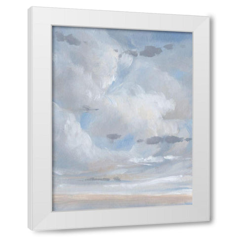 Sky Blue II White Modern Wood Framed Art Print by OToole, Tim