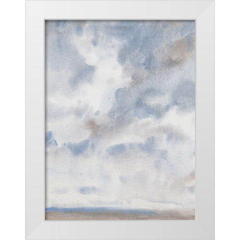 Sky Blue III White Modern Wood Framed Art Print by OToole, Tim