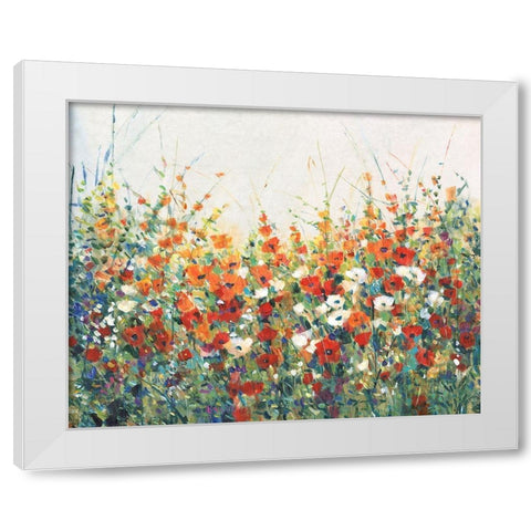 Garden in Bloom I White Modern Wood Framed Art Print by OToole, Tim