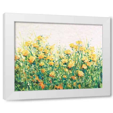 Garden in Bloom III White Modern Wood Framed Art Print by OToole, Tim