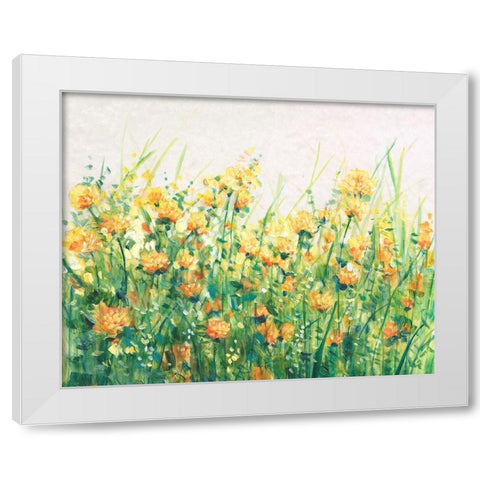 Garden in Bloom IV White Modern Wood Framed Art Print by OToole, Tim