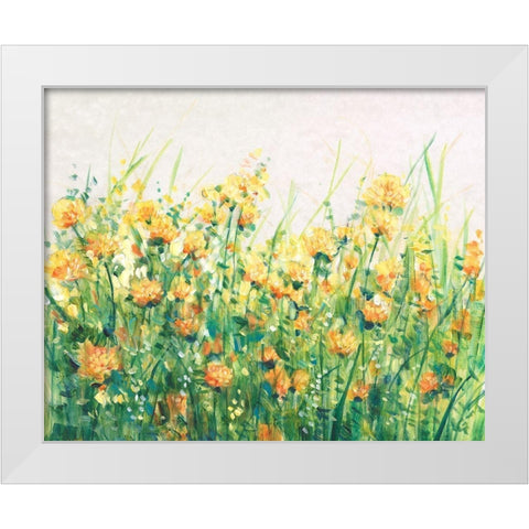 Garden in Bloom IV White Modern Wood Framed Art Print by OToole, Tim