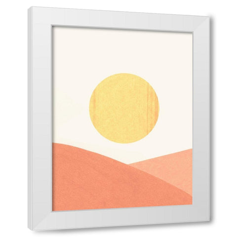 Simple Boho Sun I White Modern Wood Framed Art Print by Caroline, Emma