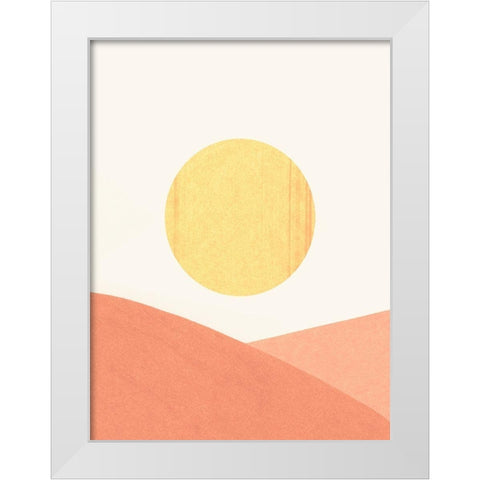 Simple Boho Sun I White Modern Wood Framed Art Print by Caroline, Emma