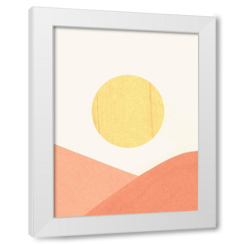 Simple Boho Sun II White Modern Wood Framed Art Print by Caroline, Emma