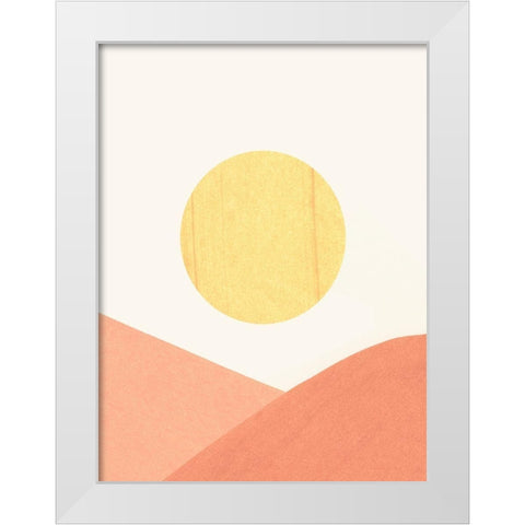 Simple Boho Sun II White Modern Wood Framed Art Print by Caroline, Emma