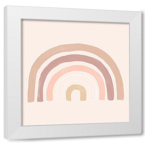 Bohemian Arc I White Modern Wood Framed Art Print by Vess, June Erica