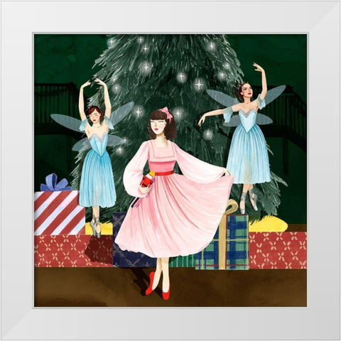 Christmas Nutcracker II White Modern Wood Framed Art Print by Popp, Grace