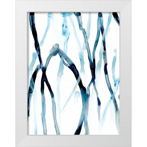 Runnel I White Modern Wood Framed Art Print by Vess, June Erica