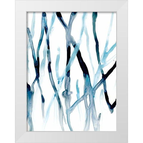 Runnel II White Modern Wood Framed Art Print by Vess, June Erica