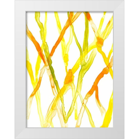 Runnel III White Modern Wood Framed Art Print by Vess, June Erica